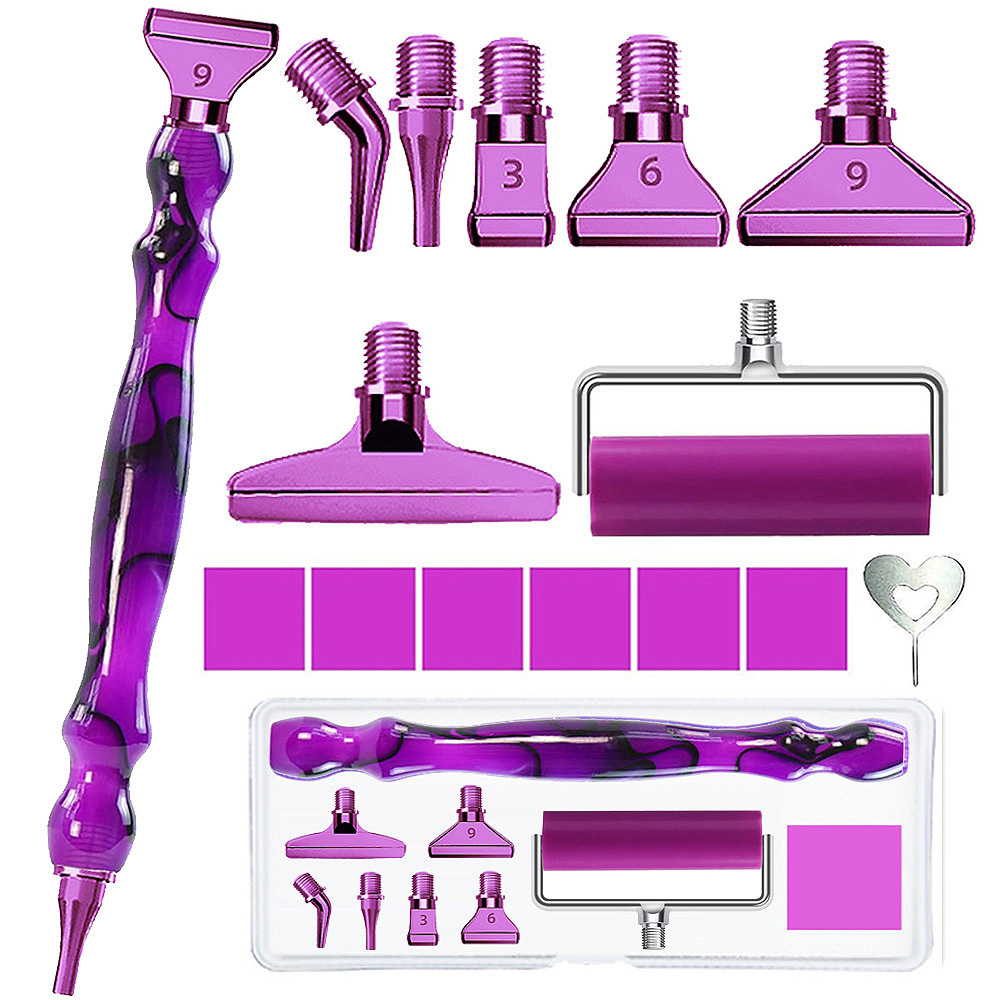Case With Pencil Holder - Set alat aksesori pena lukisan berlian,