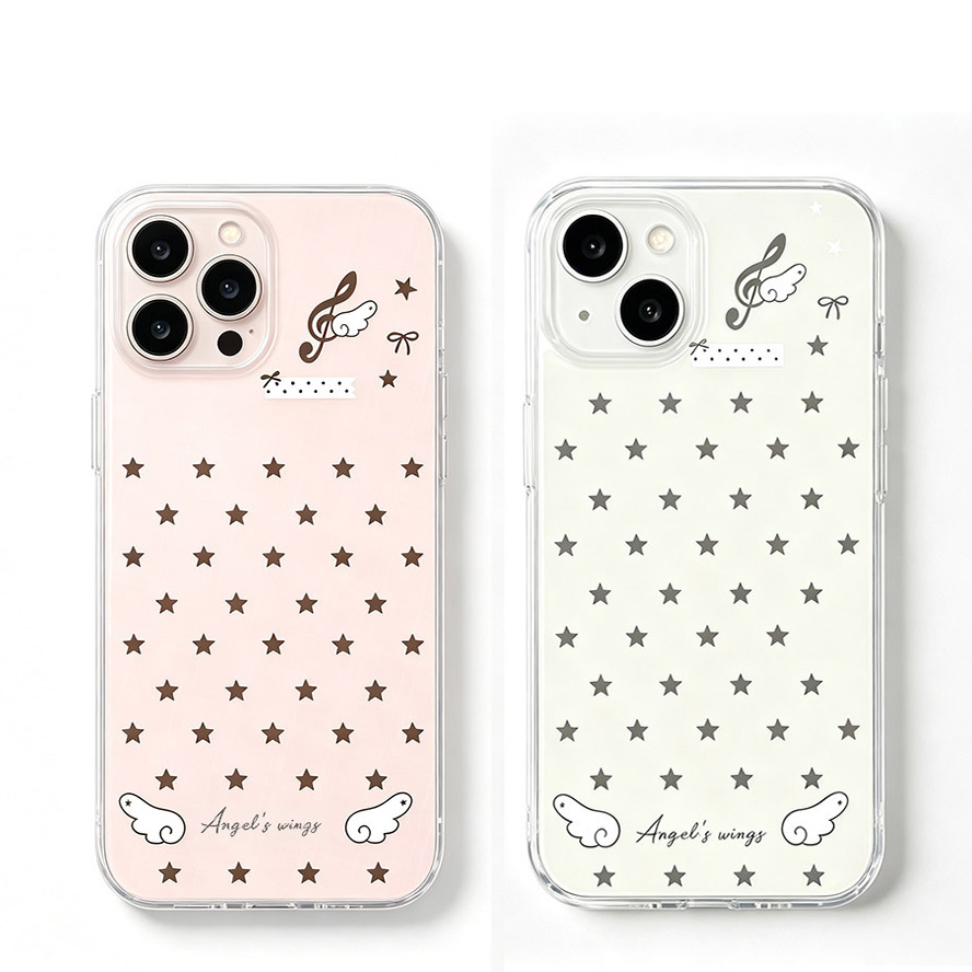 Vivo Y28 - Casing Ponsel Angel Wings Stars Girl