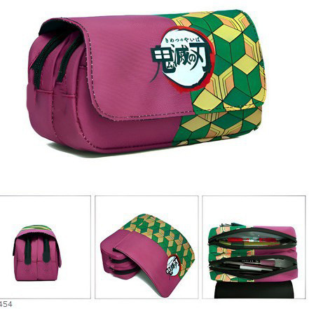 Case With Pencil Holder - Demon Slayer Kotak Pensil Flip-top Berkapasitas