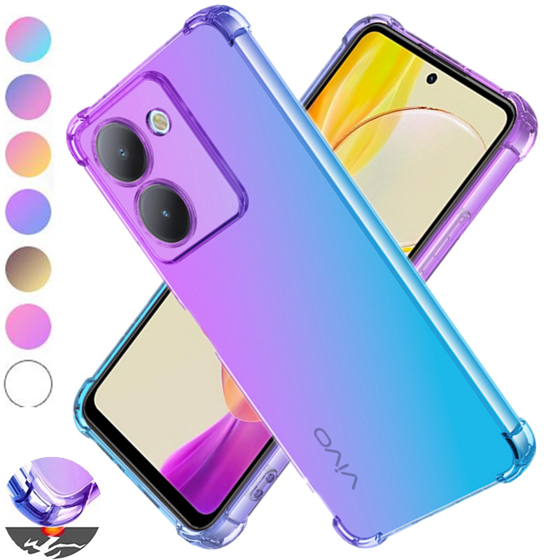 Selubung TPU gradien tahan gun - Vivo Y28 ulasan dan harga